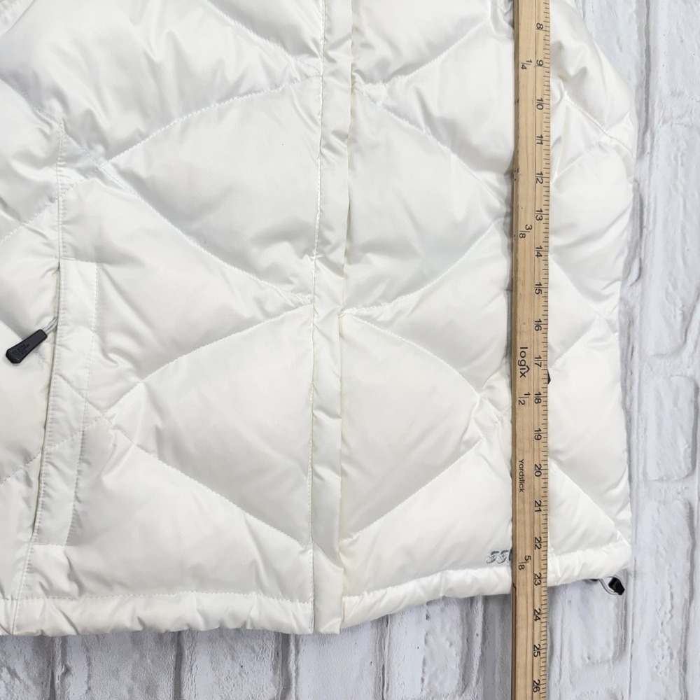 The North Face 550 Goose Down Quilted Puffer Vest Women's Sz Medium White‎ Blue - Picture 11 of 14